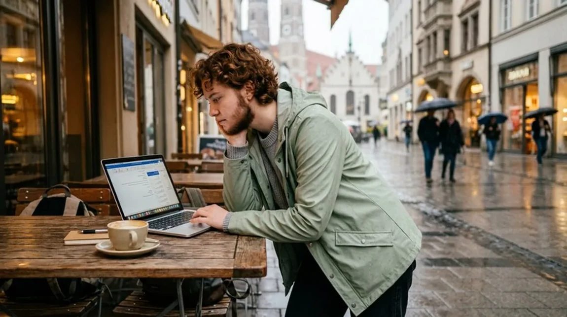 Spekulationssteuer Tasse Notizbuch Stift Tisch Arbeitsplatz Hell Frankfurt