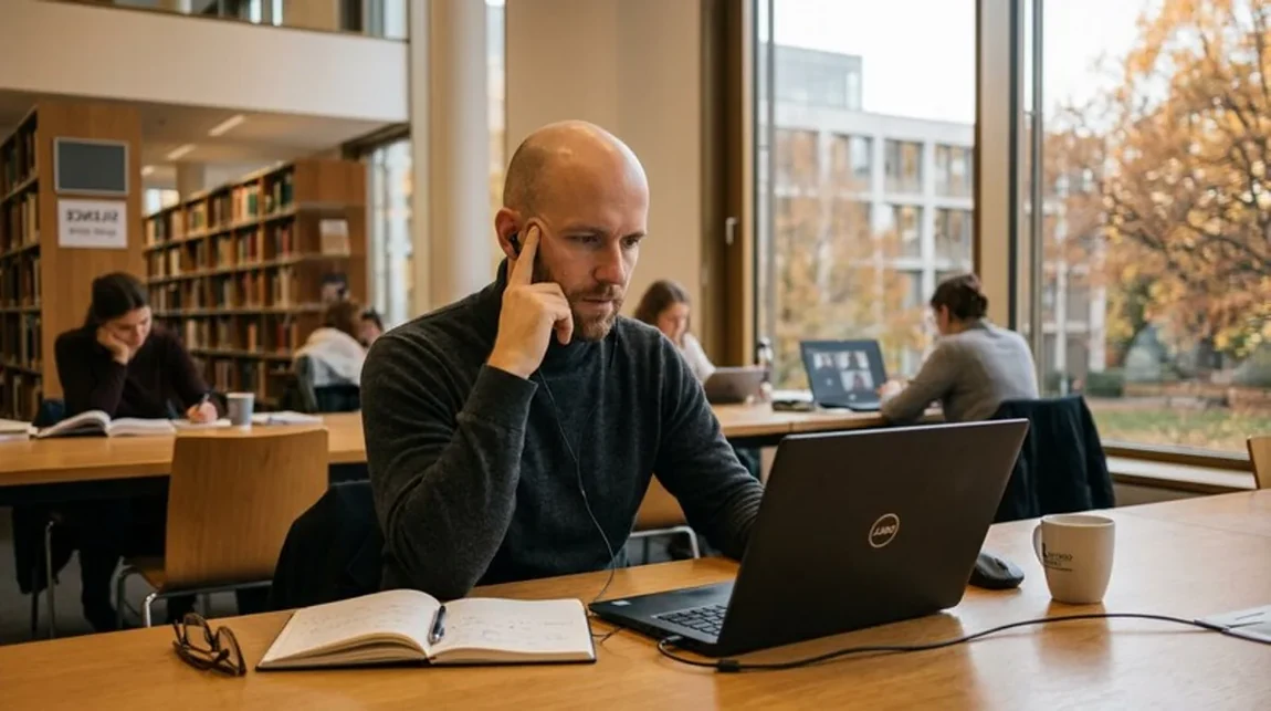 Immobilienverkauf Bruecke Frau Steht Handy Anruf Frankfurt Fluss
