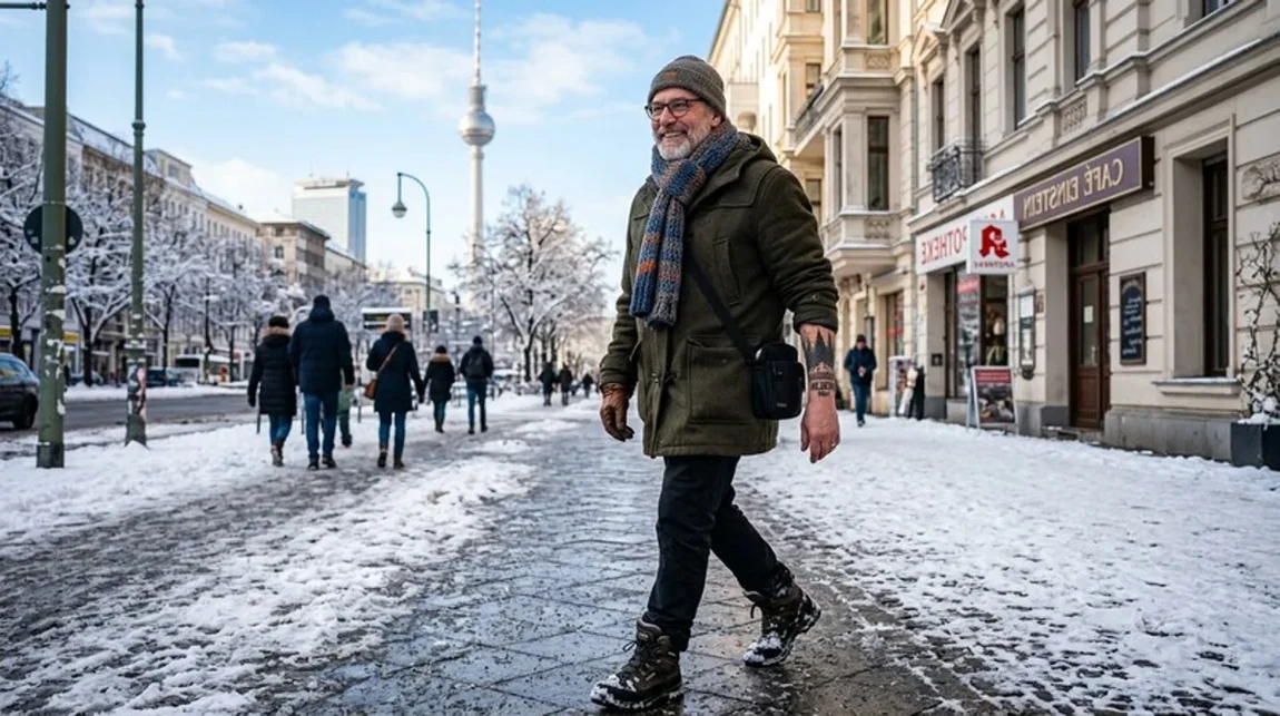 Spekulationssteuer Handy Mann Tippt Gehweg City Berlin Sonnig - Spekulationsfrist Ratgeber