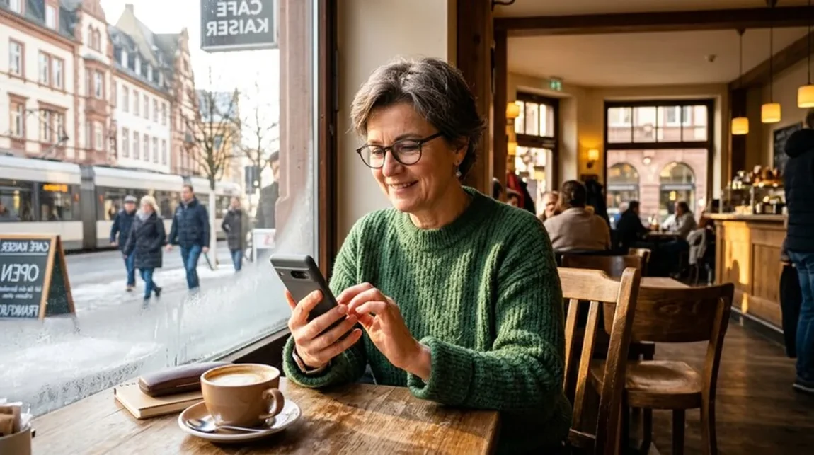Spekulationssteuer Tippt Frau Smartphone Sofa Wohnzimmer Abends Berlin - Spekulationsfrist Ratgeber